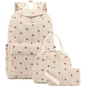 Bluboon School Backpack Set Girls Womens Laptop Bookbag Casual Daypack Fits 15 inch Laptop with Lunch Tote Bag and Pencil Bag in Saudi Arabia
