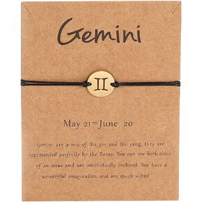 FUTIMELY الذهب / الفضة زودياك زوجين سوار للنساء الفتيات في سن المراهقة، يدوية الصنع الفولاذ المقاوم للصدأ كوكبة علم التنجيم سوار / خلخال الصداقة وعد المجوهرات بطاقة هدية in Kuwait