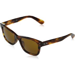 Ray-Ban Men's Rb2283f Mr. Burbank Low Bridge Fit Rectangular Sunglasses