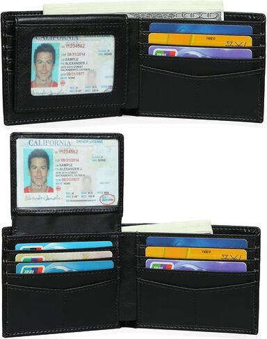 AirTag Wallet Genuine Leather Air Tag Wallet Slim Mens Wallet with AirTag Holder Carbon Black Red in Kuwait