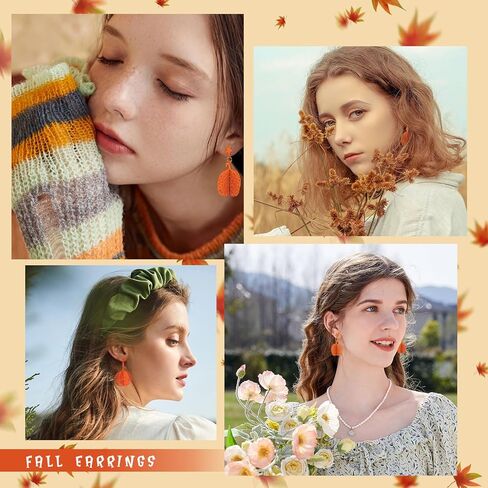 سقوط الأقراط للنساء الأقراط اليقطين تتدلى الأقراط للنساء اليدوية الشكر الأقراط مجوهرات للنساء عطلة الأقراط هدايا عيد الهالوين الزي الطرف in Kuwait