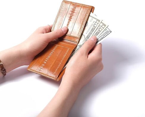 OROM EEL SKIN LEATHER SLIM WALLET (black) in Saudi Arabia