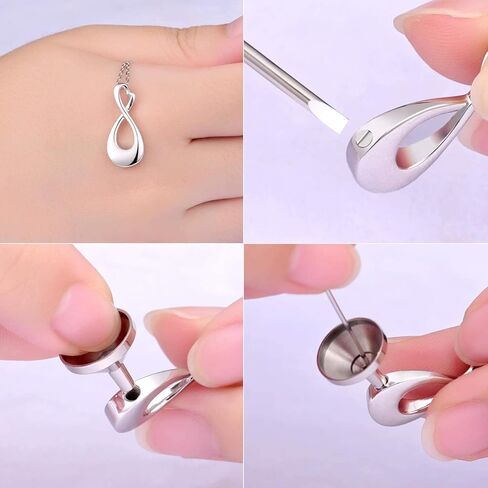 IOHUPCI الفضة الاسترليني إنفينيتي أوف الحب الخلود التذكاري جرة قلادة دائما معي مجوهرات حرق الجثث قلادة القلائد للرماد (INFINITY) in Kuwait