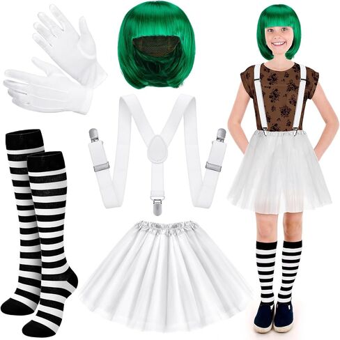 إكسسوارات أزياء Xtinmee Halloween Girls Chocolate Worker أزياء شخصية الفيلم للفتيات والأطفال in Saudi Arabia