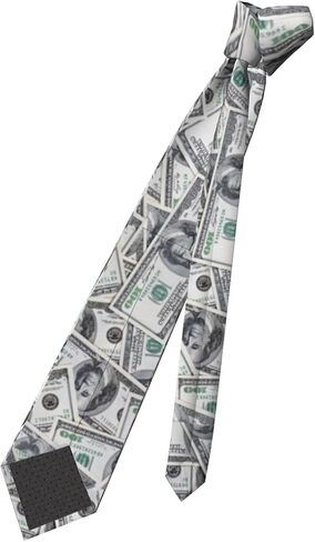 SARA NELL American Money ربطة عنق للرجال 100 مائة دولار بيل، أربطة عنق منسوجة نحيفة للرجال in Saudi Arabia