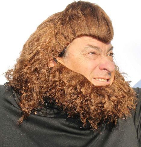 مجموعة شعر مستعار ولحية للبالغين من Beast. شعر مستعار لزي وايلد بيست من أجل العثور على جمالك، مقاس واحد in Kuwait