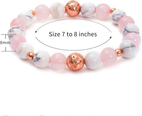 سوار يشب الحمار الوحشي الوردي من لافا روك، أساور استرخاء اليوغا لتخفيف التوتر، سوار روحي للشفاء من حجر الكريستال الطبيعي، سوار مطرز قابل للتعديل، سوار مزاج سعيد مضاد للقلق للنساء، جلب هدية الحظ السعيد in Kuwait