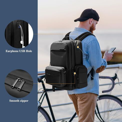 UBORSE Slim Business Travel Backpack for Men 15.6 Inch Business Laptop Backpack 3 in 1 Water Resistant High Tech Backpack with Removable Buckle for Work in Kuwait