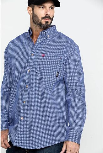 Ariat Male FR Liberty Work Shirt Cobalt X-Large in Saudi Arabia