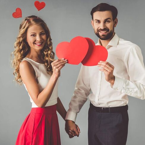 4 عبوات من عصابة رأس عيد الحب على شكل قلب الهالوين الأحمر كيوبيد الحب، عصابة رأس لامعة على شكل قلوب للفتيات والنساء في عيد الحب والعام الجديد وحفلات أعياد الميلاد وحفلات الزفاف in Kuwait