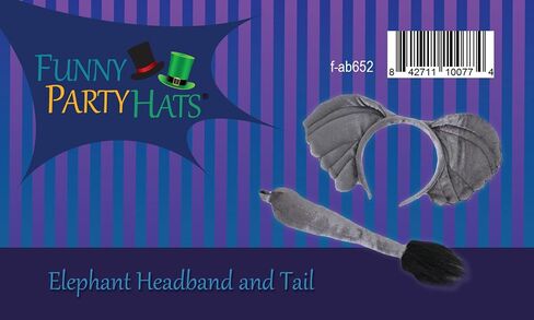 Funny Party Hats Lion Ears and Tail Set - Elephant Ears and Tail Costume - Ears Headband - Zebra Ears and Tail Set in Saudi Arabia