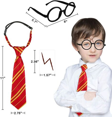 مجموعة ربطة عنق مخططة على شكل الساحر من يوتوب، نظارات ساحر مبتكرة، وشم الندوب، أزياء الحفلات التنكرية إكسسوارات الساحر للهالوين، الحفلات التنكرية، عيد الميلاد، حفلة عيد الميلاد واليومي، 11 قطعة in Kuwait