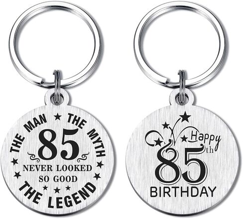 DEGASKEN 90th Birthday Gifts for Men - 90th Birthday Decorations for Men - Vintage 95 Year Old Male Keychain in Kuwait