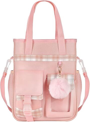 KEBEIXUAN Cute Backpack for School Girls, Multi-Pockets Kids Backpack Large Capacity Bookbag for Girls Age 6-12 (pink) in Saudi Arabia
