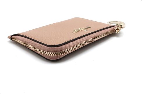 Kate Spade New York Medium L-Zip Card Holder Keychain (Light Fawn) in Saudi Arabia