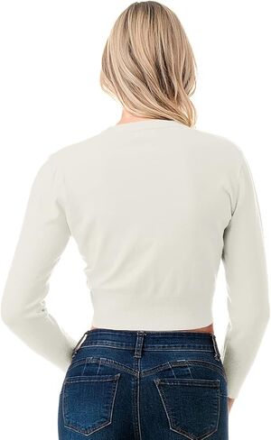 سترة صوفية نسائية من danibe بأكمام 3/4 ناعمة ومفتوحة من الأمام (S-XXL) in Kuwait