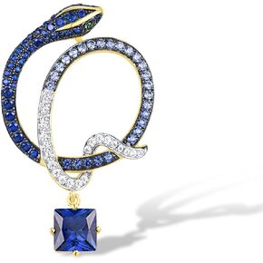 Santuzza 925 Sterling Silver Snake Gemstone Pendant Cubic Zirconia Pendant for Women