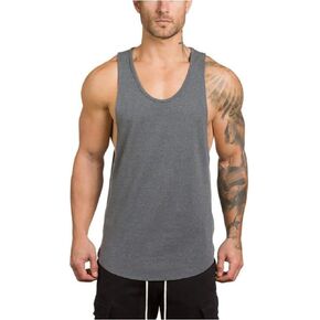 Wowcarbazole Men's Muscle Tank Tops Bodybuilding Cut Open Vest Workout Sleeveless Fitness T-Shirts