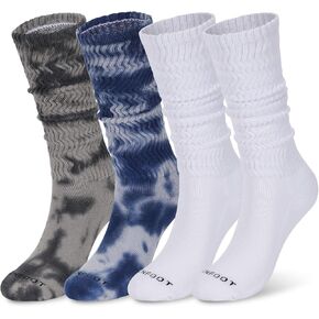 MONFOOT Women's 4-Pack Soft Slouch Extra Long Knee High Boot Socks in Kuwait