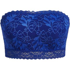 SOLY HUX Women's Plus Size Lace Strapless Bandeau Bralette Bra