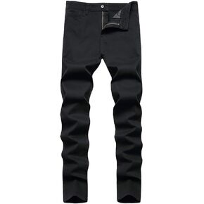 Mens Plaid Pants Casual Stretch Slim Fit Dress Chino Pants