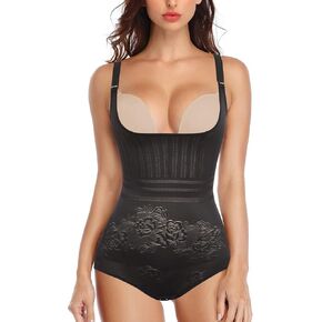 MISS MOLY Shapewear Bodysuit for Women Tummy Control Shapewear Open Bust Body Shaper Sculpting Bodysuit in Kuwait