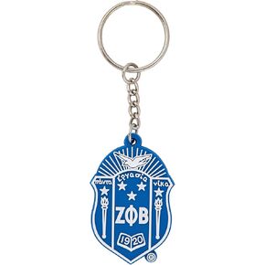 Zeta Phi Beta Symbol Keychain PVC Material Decorative (PVC Keychain - Crest) in Saudi Arabia