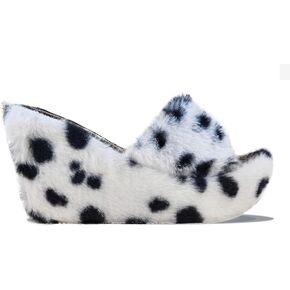 Manswill,Women's Fashion high-Heeled Fur Slippers-Ladies Comfortable Cozy House Slippers,Soft Home Party Shoes for Ladies