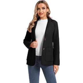 TONCHENGSD Women's Long Sleeve Two Button Wool Blend Blazer Suit Jacket in Saudi Arabia