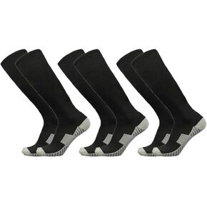 Baseball Socks 3 Pairs for Kid Youth Adult(4-20 Years Old) Team Sport Athletic Soccer Socks Cushion Breathable Softball Socks