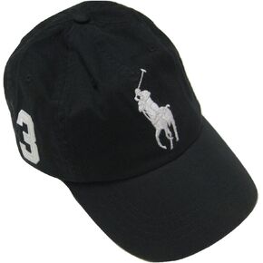 Polo Ralph Lauren Mens Big Pony Chino Cap Rl Black One Size in Kuwait