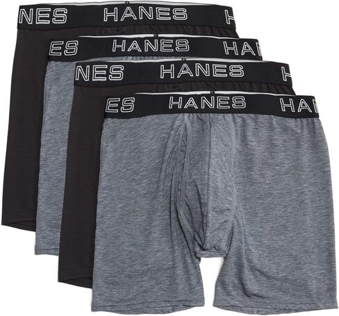 حقيبة بوكسر Hanes Total Support موجزة أسود/Stealth Heather/Black/Stealth Heather MD in Saudi Arabia