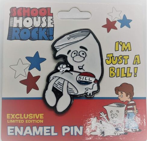 Surreal Entertainment Vote 2020 Schoolhouse Rock I'm Just a Bill America Enamel Pin Saturday Morning Cartoons in Saudi Arabia