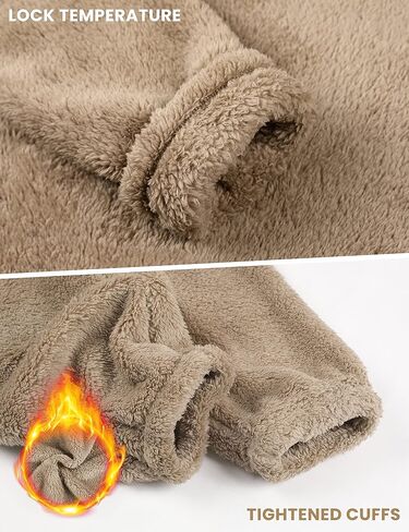 طقم بيجامة نسائي قصير منفوش من Faleave مكون من قطعتين من الصوف للشتاء بناطيل تدفئة بلوفر غامض ملابس نوم قطيفة in Kuwait