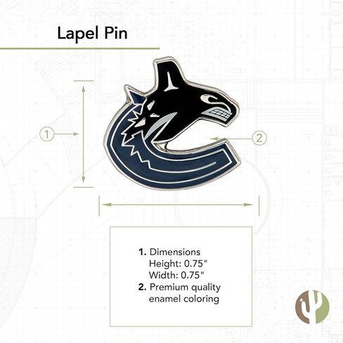 دبوس طية صدر السترة من فانكوفر كانوكس بشعار فريق NHL مصنوع من المعدن (دبوس طية صدر السترة) in Saudi Arabia