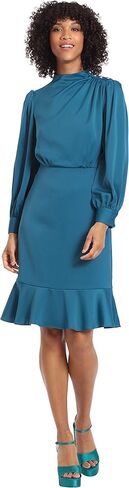 Maggy London Women's High Neck Heavy Charmeuse Dress Workwear Office Event Party Holiday Guest of in Kuwait