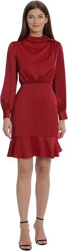 Maggy London Women's High Neck Heavy Charmeuse Dress Workwear Office Event Party Holiday Guest of in Kuwait