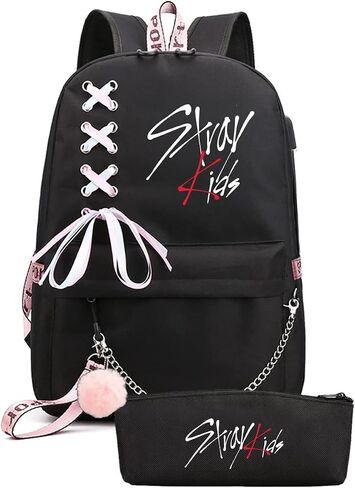 LOVEAngeler StrayKids Backpack Colleage Backpck Casual Daypack Mochila Laptop backpack Travel Backpack in Saudi Arabia