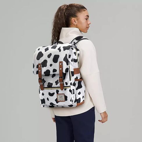 Slim Laptop Backpack College Student School Bag Travel Rucksack Daypack Cow in Kuwait