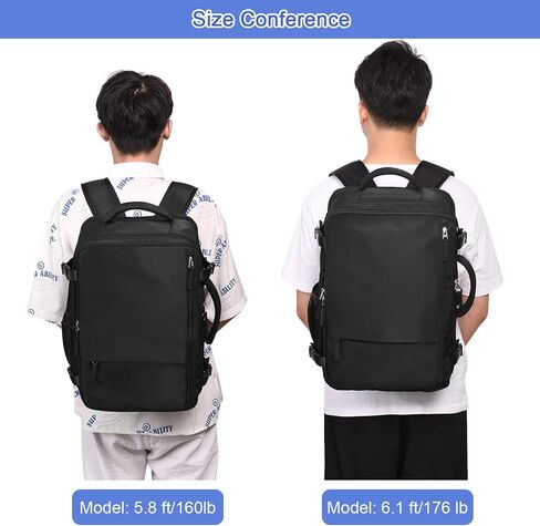 حقائب ظهر كبيرة للسفر من Sinaliy (بيج + أسود)، حقيبة ظهر للحمل سعة 40 لترًا، حقيبة ظهر للكمبيوتر المحمول مقاس 17 بوصة، حقيبة ظهر مقاومة للماء، حقيبة كتب جامعية، حقيبة ظهر للكمبيوتر المحمول، حقيبة ظهر للنساء، كما تمت الموافقة على رحلة الشخص in Kuwait