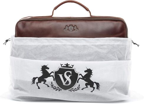 حقيبة كمبيوتر محمول من الجلد SID & VAIN SIMON XL حقيبة كمبيوتر محمولة مقاس 15 بوصة باللون البني in Kuwait