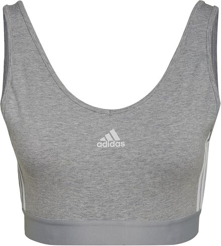 قميص أديداس الأساسي للسيدات ذو الخطوط الثلاثة مع وسادات قابلة للإزالة in Kuwait