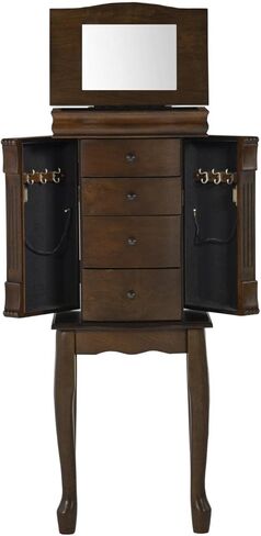 Powell Louis Philippe Jewelry Armoire, Walnut in Kuwait