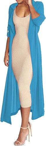 سترة نسائية من Begonia.K بأكمام طويلة من الشيفون خفيفة الوزن وخفيفة الوزن in Kuwait