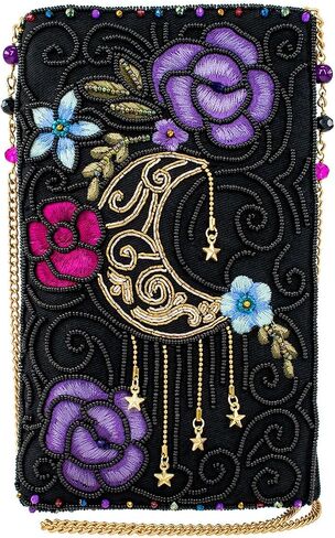 Mary Frances Moon Dance Beaded Celestial Floral Crossbody, Phone Bag, Multi in Saudi Arabia