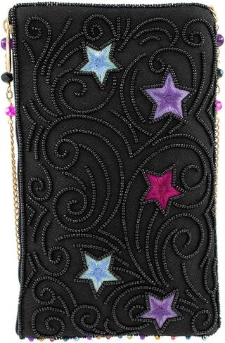 Mary Frances Moon Dance Beaded Celestial Floral Crossbody, Phone Bag, Multi in Saudi Arabia