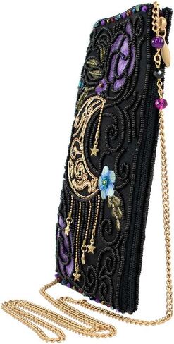 Mary Frances Moon Dance Beaded Celestial Floral Crossbody, Phone Bag, Multi in Saudi Arabia