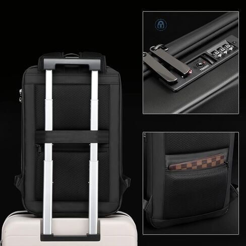 جوكو سيلي شنطة ظهر للاب توب بهيكل صلب مضادة للسرقة، شنطة ظهر للسفر مقاومة للماء مع USB مع قفل لاجهزة اللابتوب مقاس 17 انش، اسود، مقاس واحد، مضادة للسرقة, أسود in Kuwait