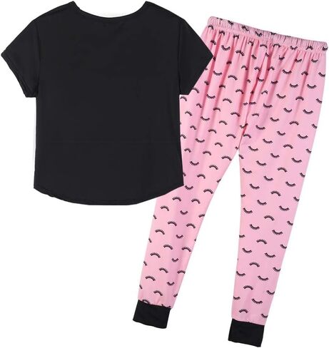 YIJIU Women's Summer Cute Cartoon Print Top and Pant Pajama Set Lounge Sleepwear in Kuwait