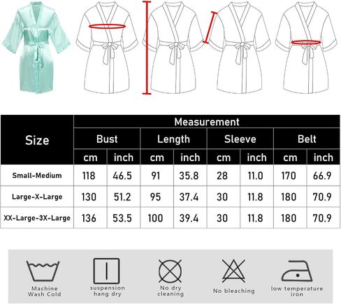 BeingYoung Womens Satin Kimono Robe V Neck Bridesmaid Bathrobe Wedding Party Lounging Short XS-XXL in Saudi Arabia